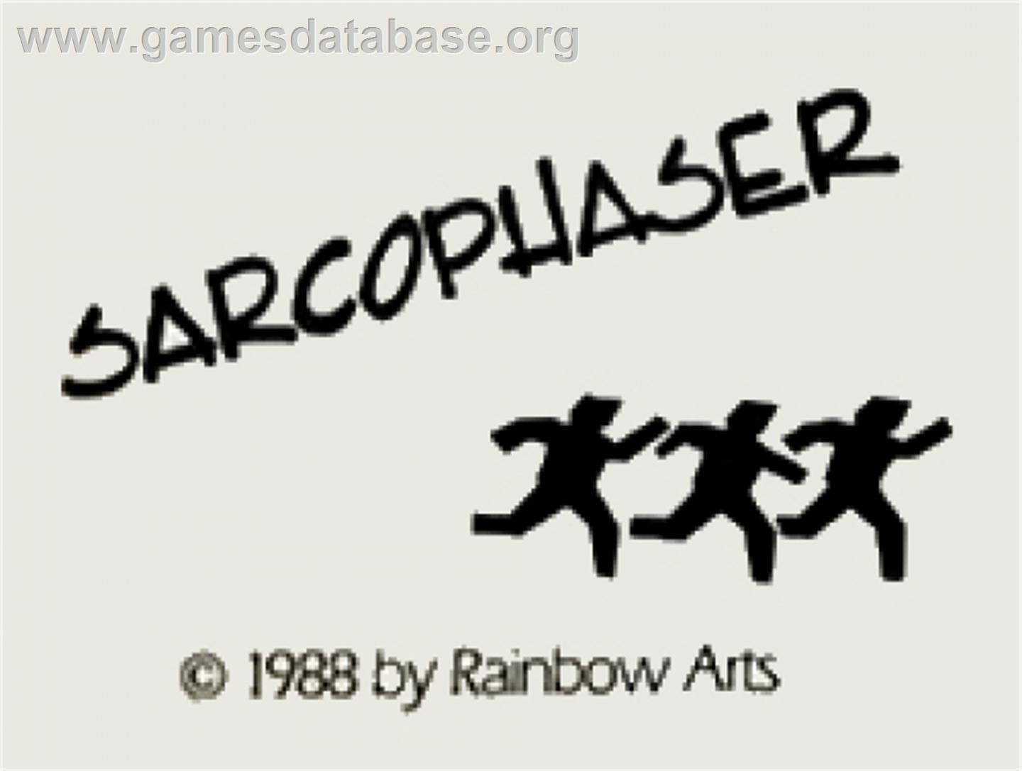 Sarcophaser - Commodore Amiga - Artwork - Cartridge Top