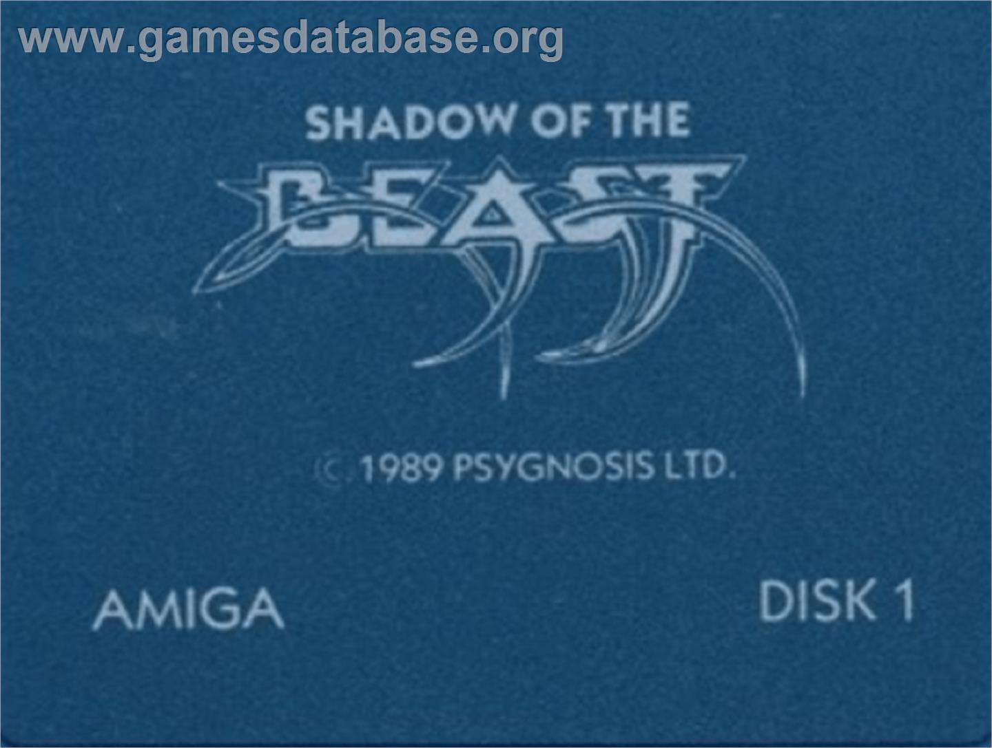 Shadow of the Beast - Commodore Amiga - Artwork - Cartridge Top