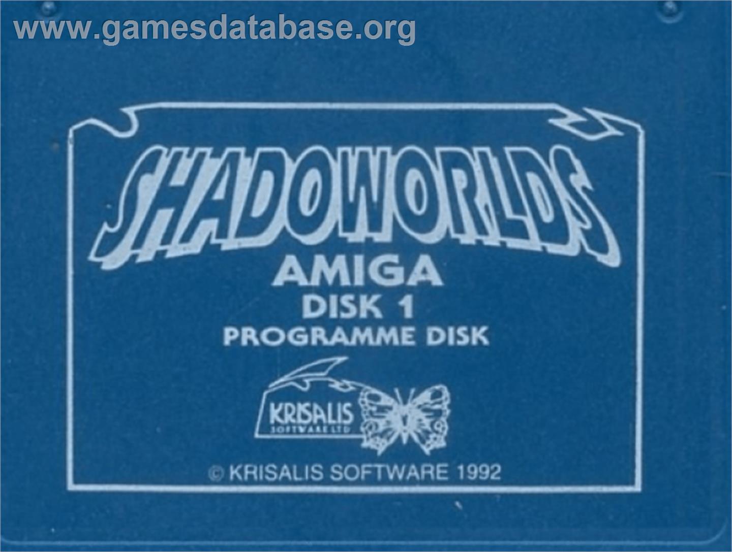 Shadoworlds - Commodore Amiga - Artwork - Cartridge Top