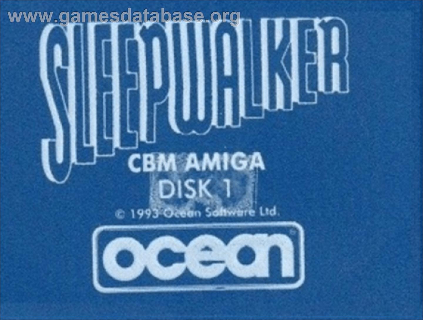 Sleepwalker - Commodore Amiga - Artwork - Cartridge Top