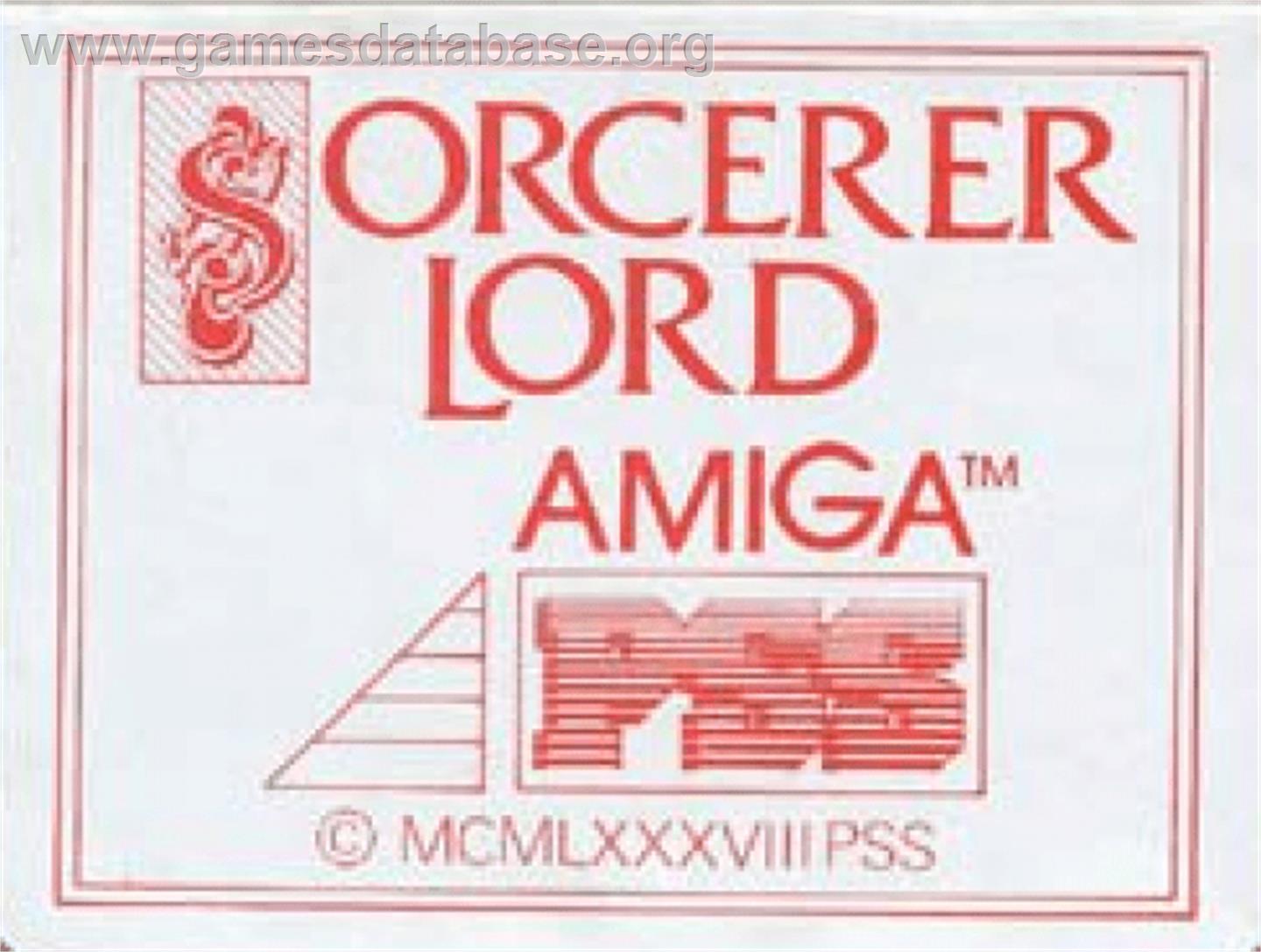 Sorcerer Lord - Commodore Amiga - Artwork - Cartridge Top