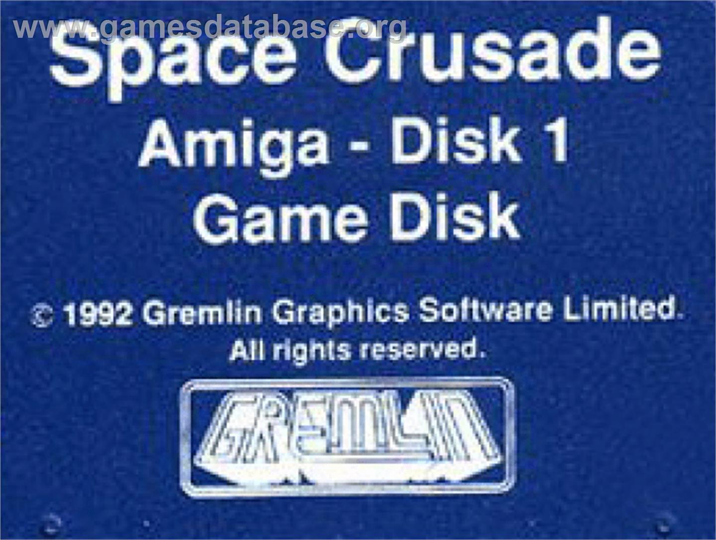 Space Crusade: The Voyage Beyond (Data Disk) - Commodore Amiga - Artwork - Cartridge Top
