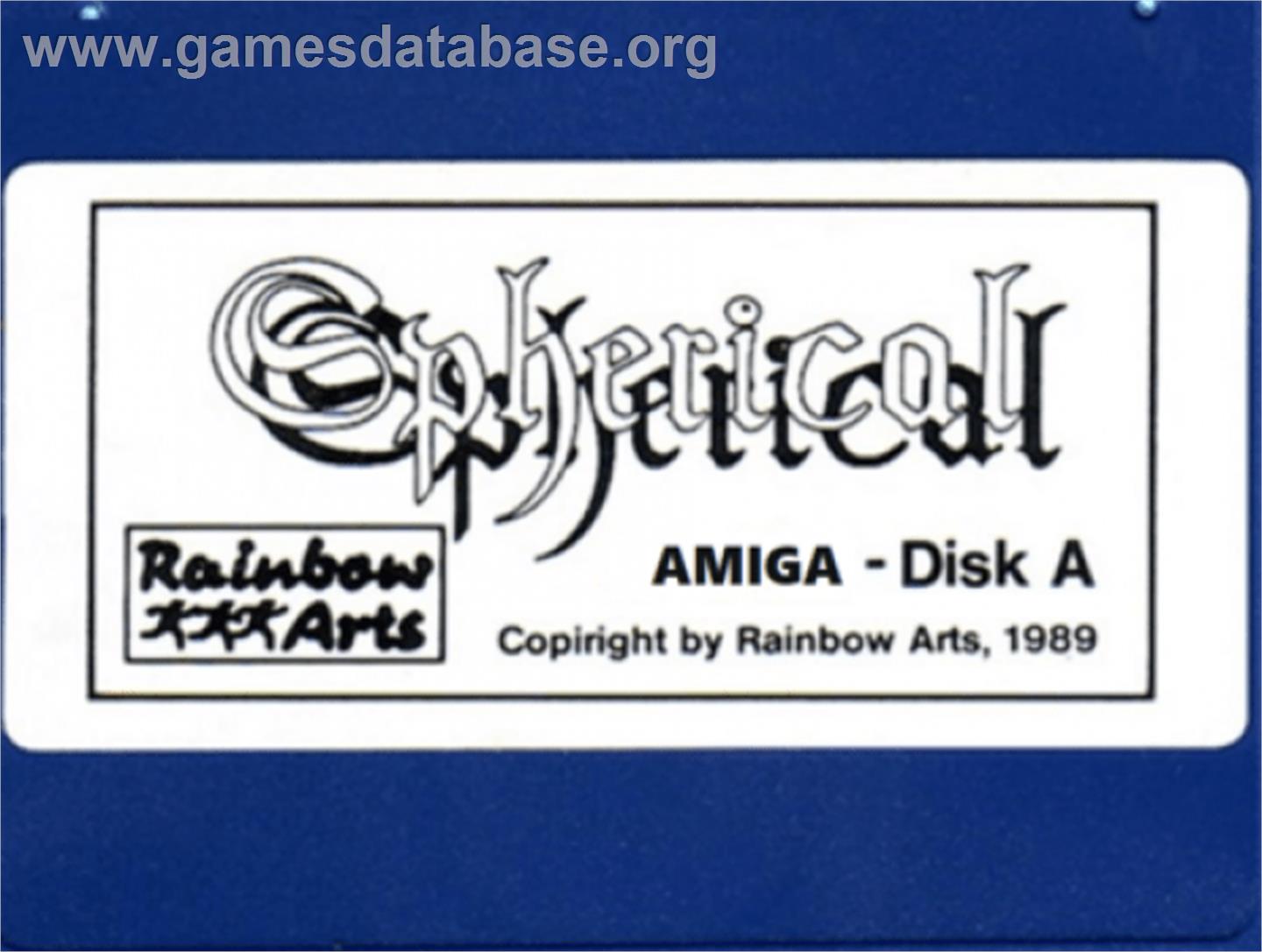 Spherical - Commodore Amiga - Artwork - Cartridge Top