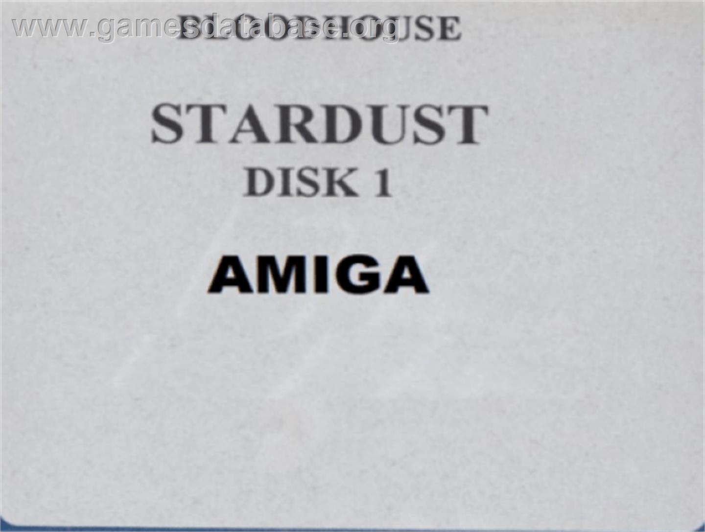 Star Dust - Commodore Amiga - Artwork - Cartridge Top