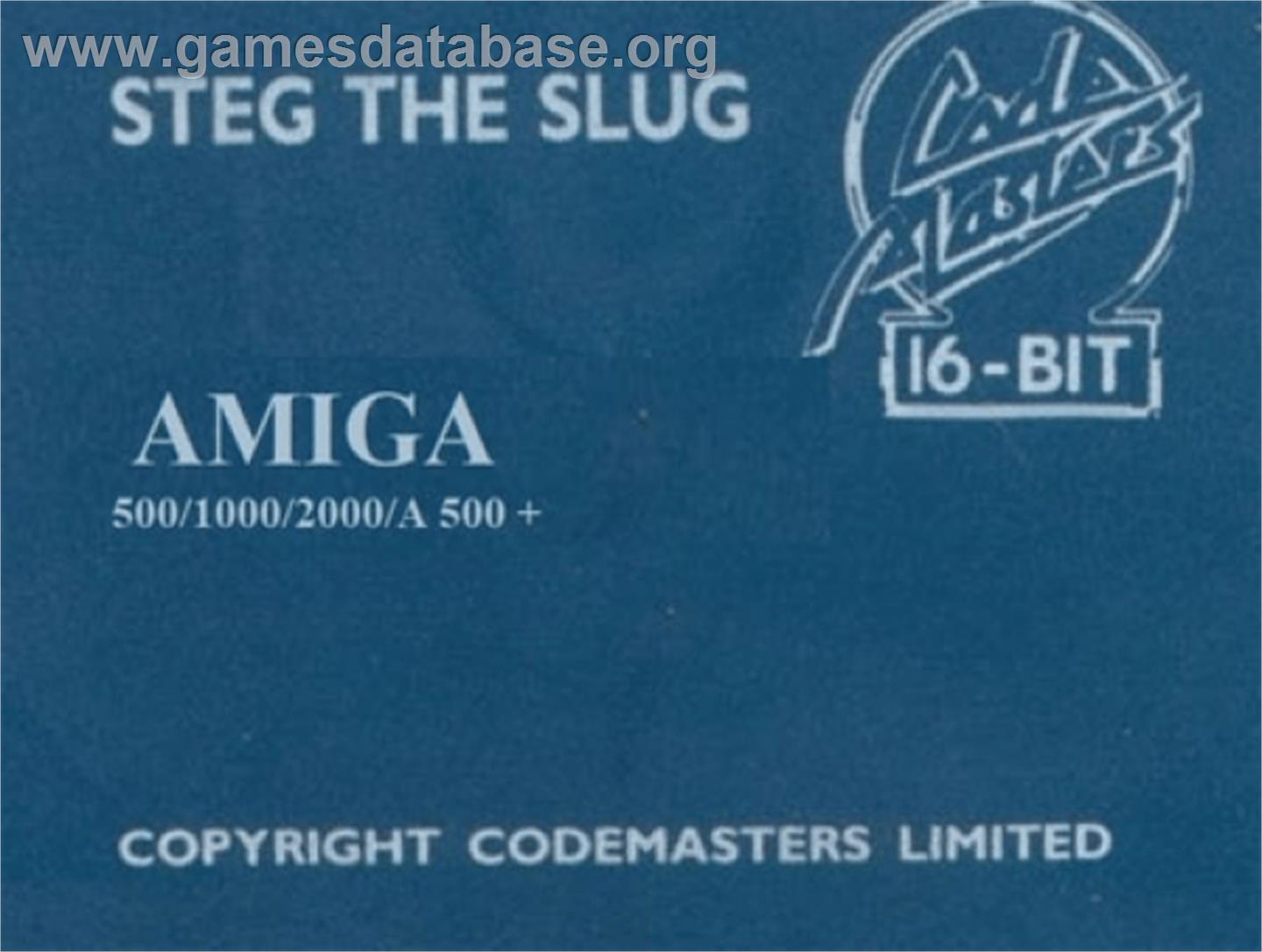 Steg the Slug - Commodore Amiga - Artwork - Cartridge Top