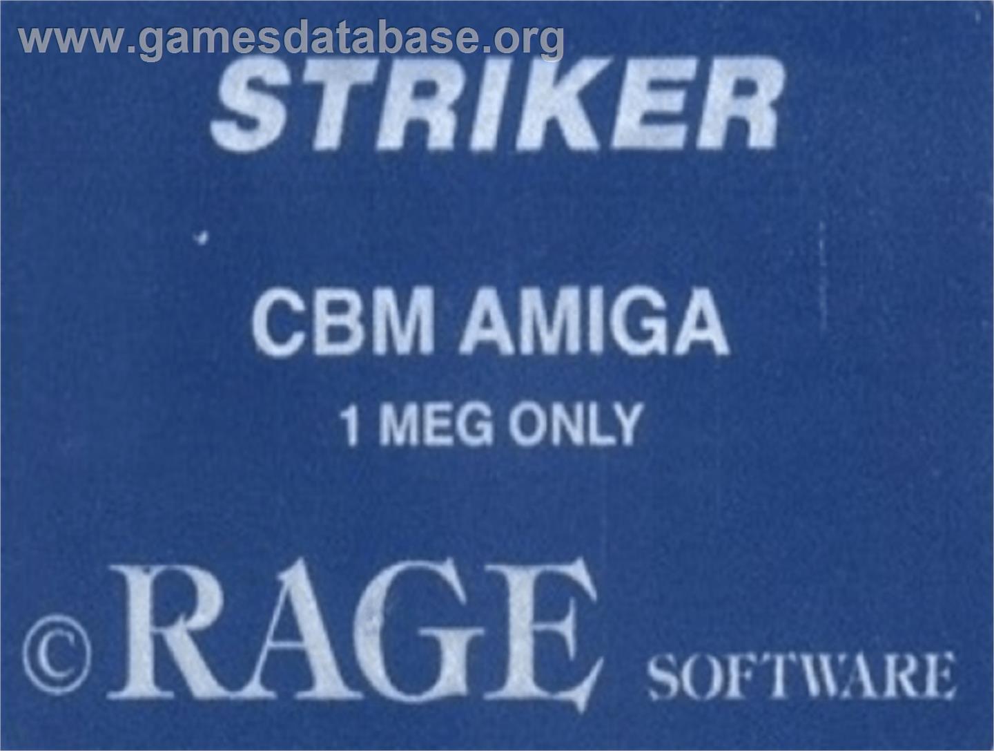 Striker - Commodore Amiga - Artwork - Cartridge Top