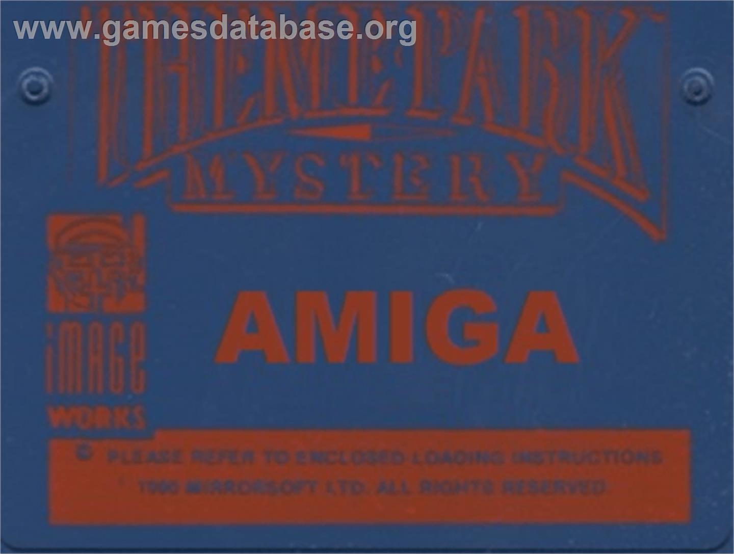 Theme Park Mystery - Commodore Amiga - Artwork - Cartridge Top