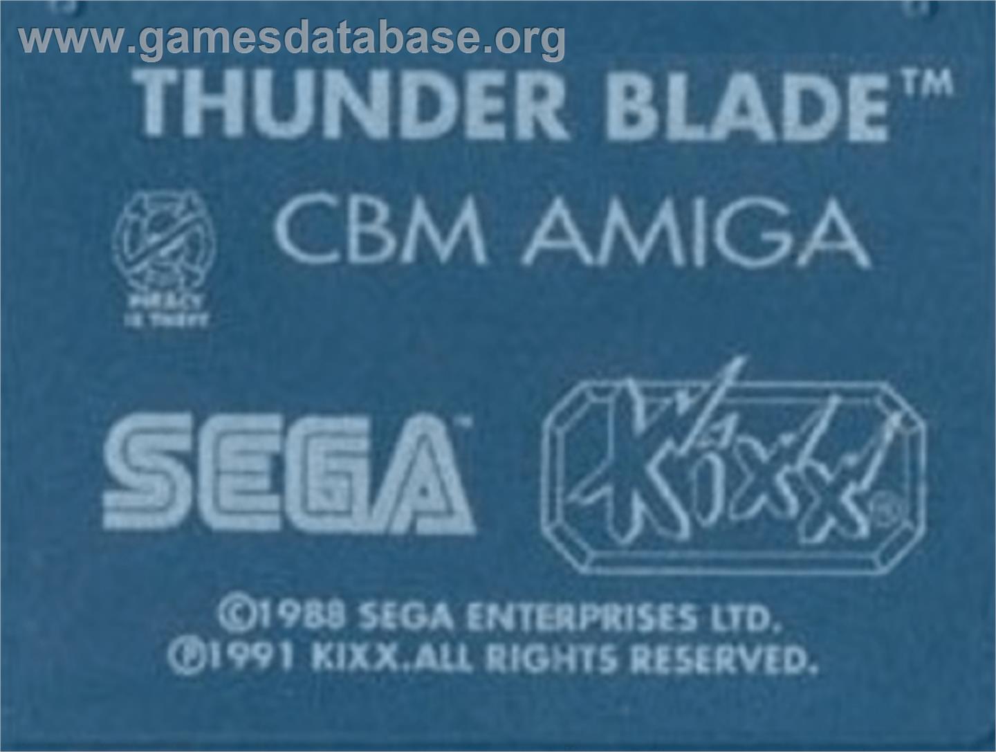 Thunder Blade - Commodore Amiga - Artwork - Cartridge Top