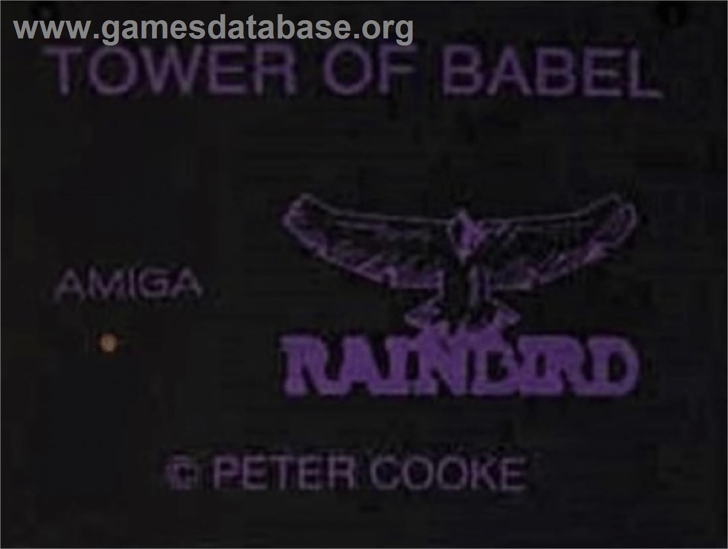 Tower of Babel - Commodore Amiga - Artwork - Cartridge Top