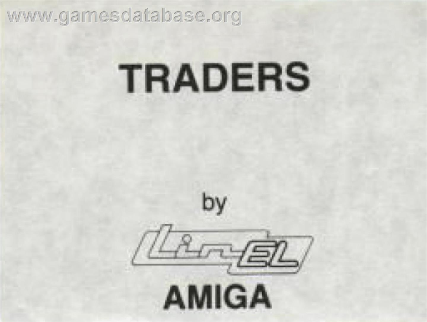 Traders: The Intergalactic Trading Game - Commodore Amiga - Artwork - Cartridge Top