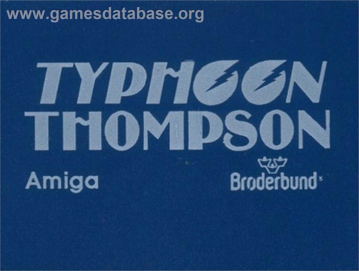 Typhoon Thompson in Search for the Sea Child - Commodore Amiga - Artwork - Cartridge Top