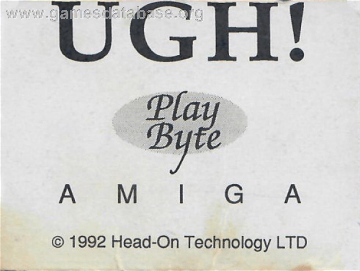 Ugh - Commodore Amiga - Artwork - Cartridge Top