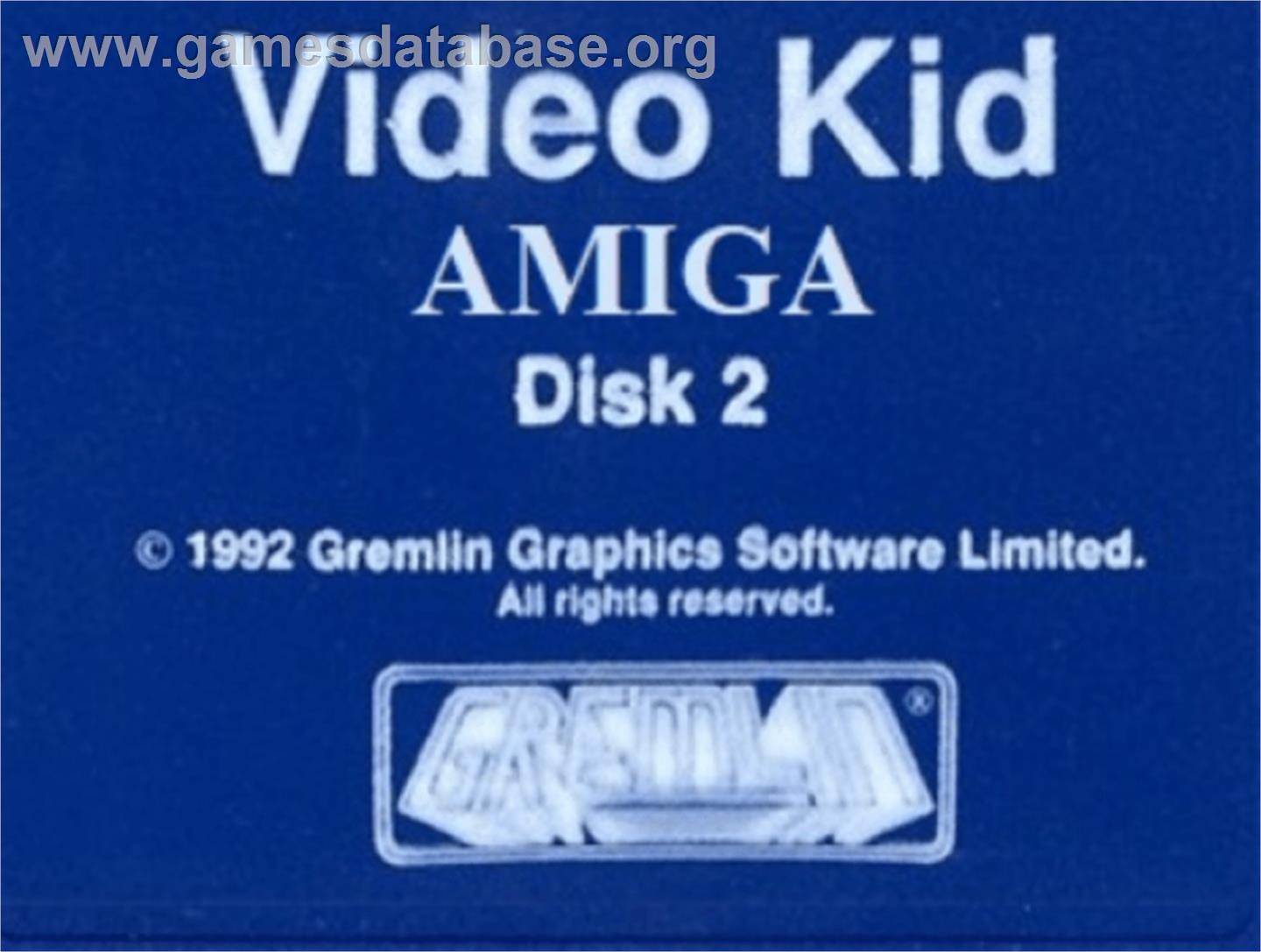 Videokid - Commodore Amiga - Artwork - Cartridge Top