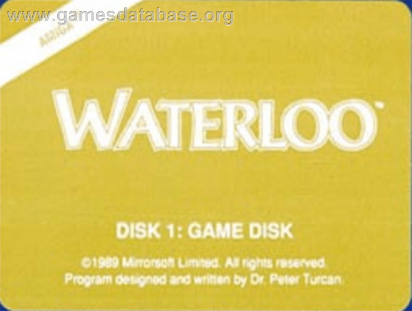 Waterloo - Commodore Amiga - Artwork - Cartridge Top