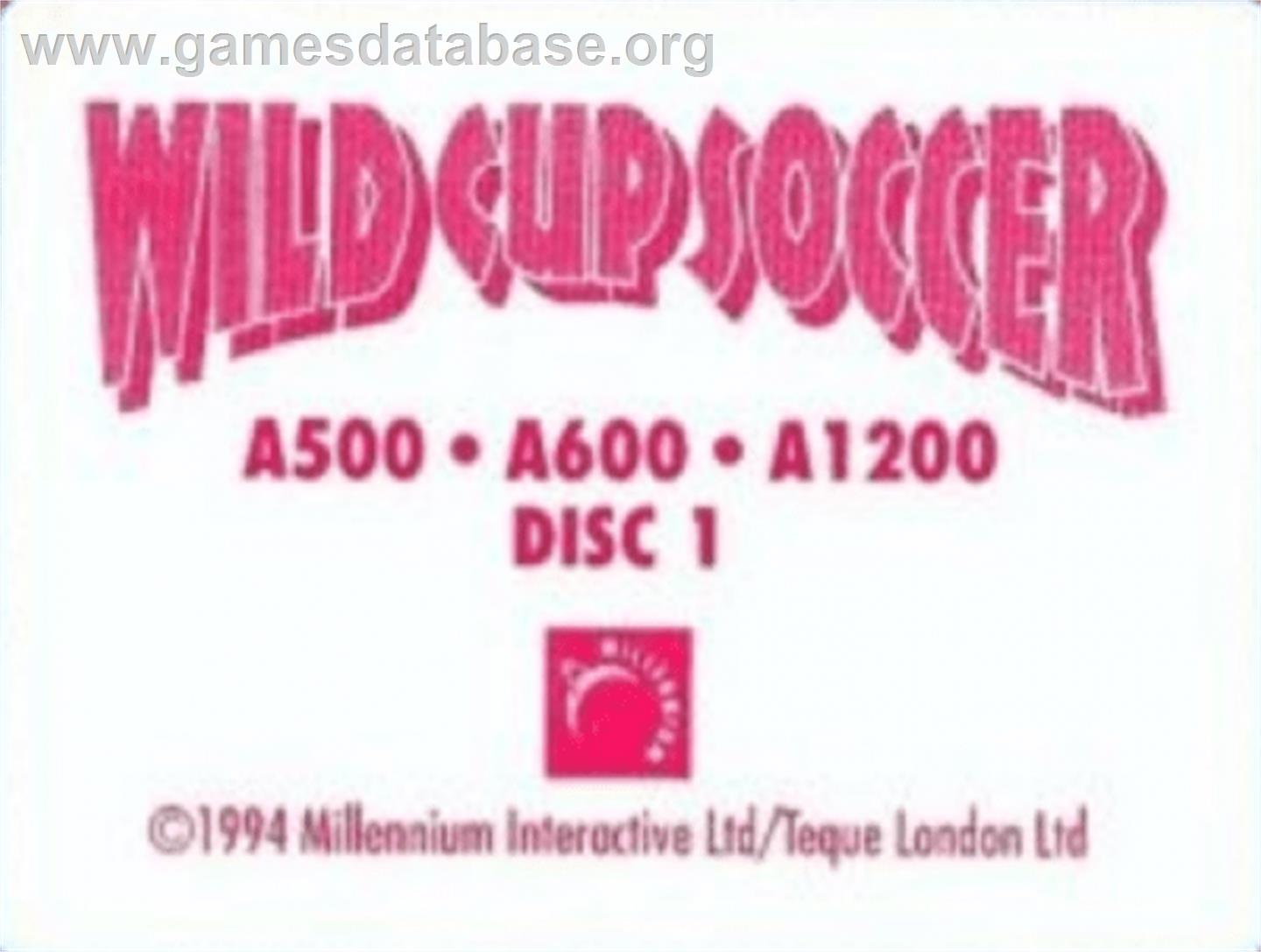 Wild Cup Soccer - Commodore Amiga - Artwork - Cartridge Top