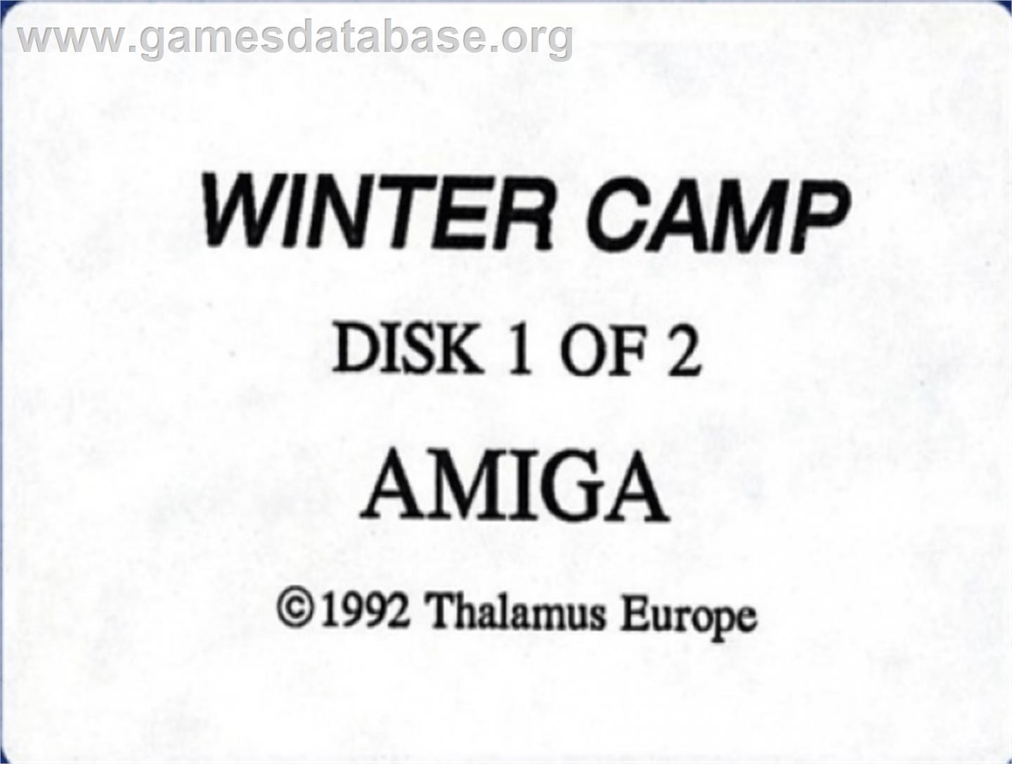 Winter Camp - Commodore Amiga - Artwork - Cartridge Top