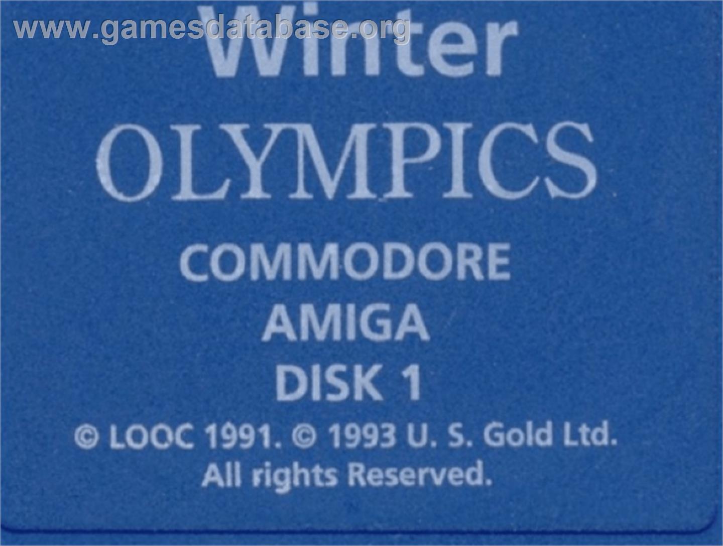 Winter Olympics: Lillehammer '94 - Commodore Amiga - Artwork - Cartridge Top