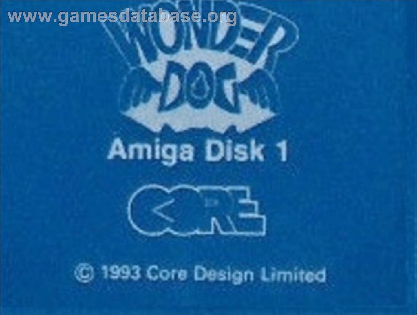 Wonder Dog - Commodore Amiga - Artwork - Cartridge Top