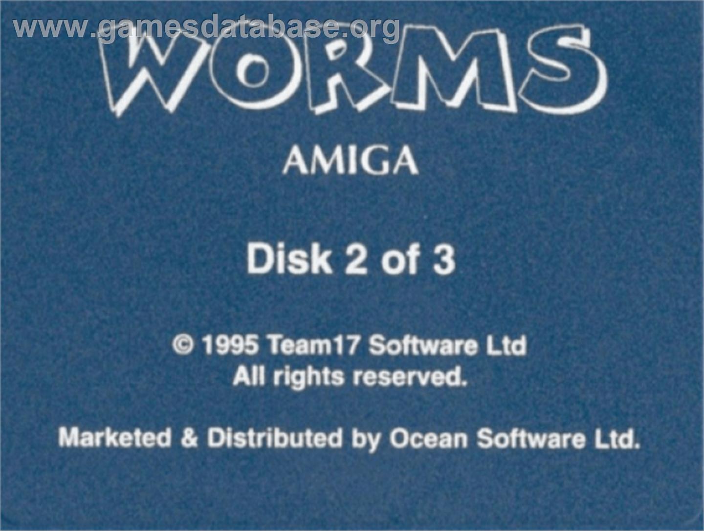 Worms - Commodore Amiga - Artwork - Cartridge Top