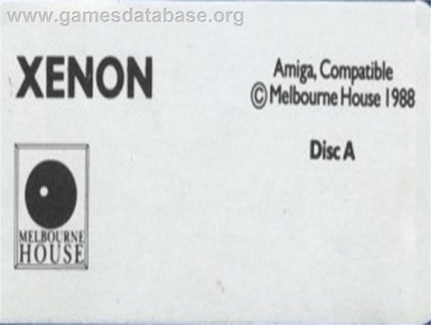 Xenon - Commodore Amiga - Artwork - Cartridge Top