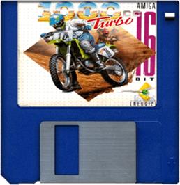 Artwork on the Disc for 1000cc Turbo on the Commodore Amiga.