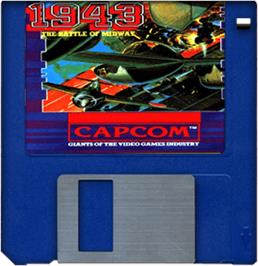 Artwork on the Disc for 1943: The Battle of Midway on the Commodore Amiga.