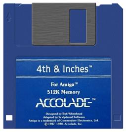Artwork on the Disc for 4th & Inches on the Commodore Amiga.