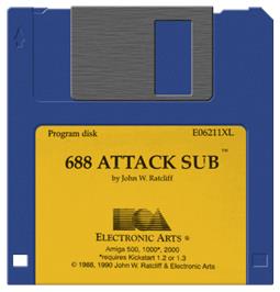 Artwork on the Disc for 688 Attack Sub on the Commodore Amiga.