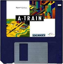 Artwork on the Disc for A-Train on the Commodore Amiga.