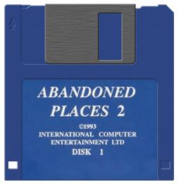 Artwork on the Disc for Abandoned Places 2 on the Commodore Amiga.