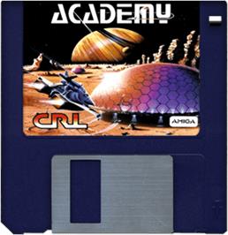 Artwork on the Disc for Academy: Tau Ceti 2 on the Commodore Amiga.