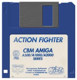 Artwork on the Disc for Action Fighter on the Commodore Amiga.