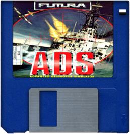 Artwork on the Disc for Advanced Destroyer Simulator on the Commodore Amiga.