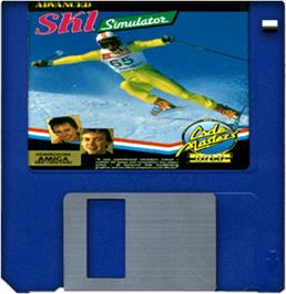 Artwork on the Disc for Advanced Ski Simulator on the Commodore Amiga.