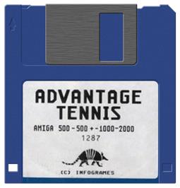 Artwork on the Disc for Advantage Tennis on the Commodore Amiga.