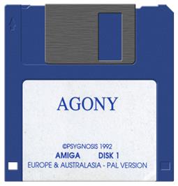 Artwork on the Disc for Agony on the Commodore Amiga.