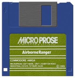 Artwork on the Disc for Airborne Ranger on the Commodore Amiga.