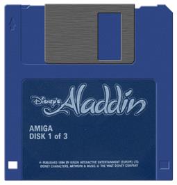 Artwork on the Disc for Aladdin on the Commodore Amiga.
