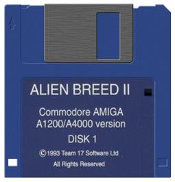 Artwork on the Disc for Alien Breed II: The Horror Continues on the Commodore Amiga.