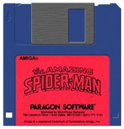 Artwork on the Disc for Amazing Spider-Man on the Commodore Amiga.