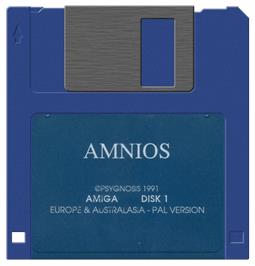 Artwork on the Disc for Amnios on the Commodore Amiga.