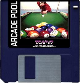 Artwork on the Disc for Arcade Pool on the Commodore Amiga.