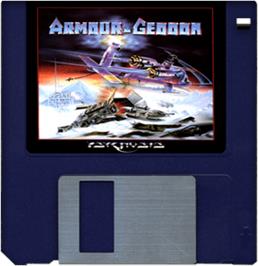 Artwork on the Disc for Armour-Geddon on the Commodore Amiga.