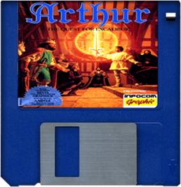 Artwork on the Disc for Arthur: The Quest for Excalibur on the Commodore Amiga.
