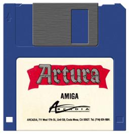 Artwork on the Disc for Artura on the Commodore Amiga.