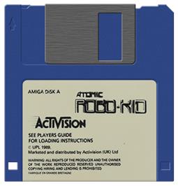 Artwork on the Disc for Atomic Robo-Kid on the Commodore Amiga.
