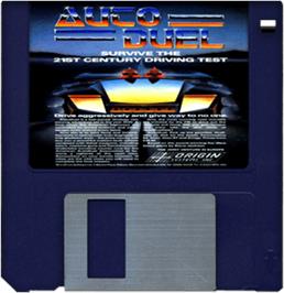Artwork on the Disc for Auto Duel on the Commodore Amiga.