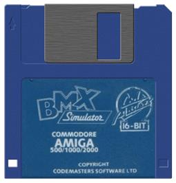 Artwork on the Disc for BMX Simulator on the Commodore Amiga.