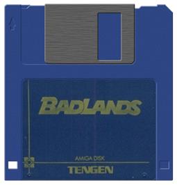 Artwork on the Disc for Bad Lands on the Commodore Amiga.