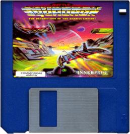 Artwork on the Disc for Battle Squadron on the Commodore Amiga.